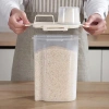 Bidebuvar Ölçü Kabı Kapaklı Bakliyat Saklama Kabı - Kulplu Tasarım - 1800 ml