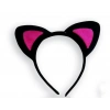 Bidebuvar Peluş Kedi Kulaklı Taç Siyah Fuşya