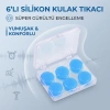 Bidebuvar Silikon Kulak Tıkacı - 6lı Özel Kutulu - Su Geçirmez ve Gürültü Önleyici