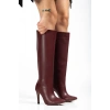 Bidebuvar SYT-2004 Bordo Günlük Bayan Çizme