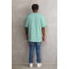 Bidebuvar Unisex Baskılı Oversize T-Shirt - Mint Yeşili