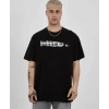 Bidebuvar Unisex Bisiklet Yaka Baskılı Oversize T-Shirt - Siyah