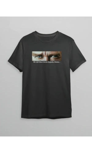 Bidebuvar 10 Kasım Atatürkü Anma Günü Baskılı Oversize Bisiklet Yaka T-shirt - Siyah