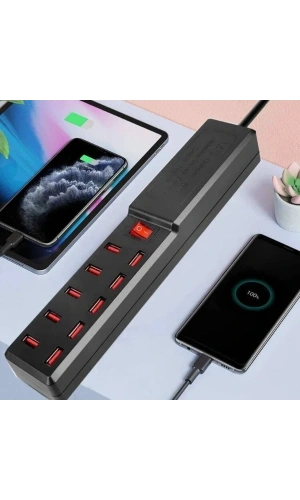 Bidebuvar 10 Portlu USB Şarj Adaptörü