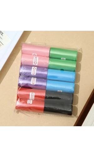 Bidebuvar 12li Köpek Dışkı Poşeti Düz Renkli Set