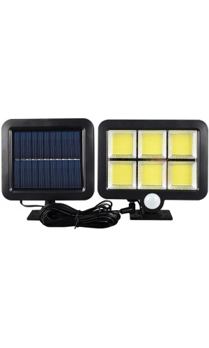 Bidebuvar 120 Cob Led Solar Panelli 3 Modlu Duvar Lambası