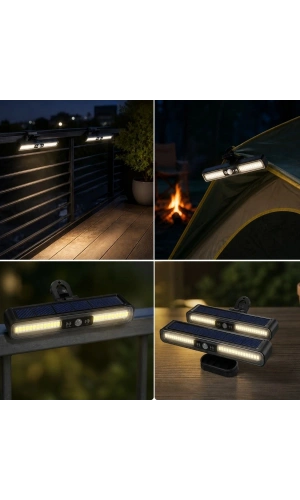 Bidebuvar 2li Mandallı LED Solar Lamba - 36 LED - Hareket Sensörlü - 3 Modlu