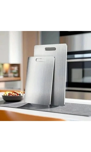 Bidebuvar 2li Paslanmaz Çelik Kesim Panosu Seti