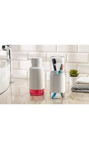 Bidebuvar 2li Sıvı Sabunluk Ve Diş Fırçalık Seti