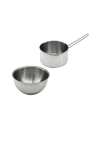 Bidebuvar 2 Parça Sütlük ve Sosluk Seti - 14 cm ve 17 cm - Paslanmaz Çelik
