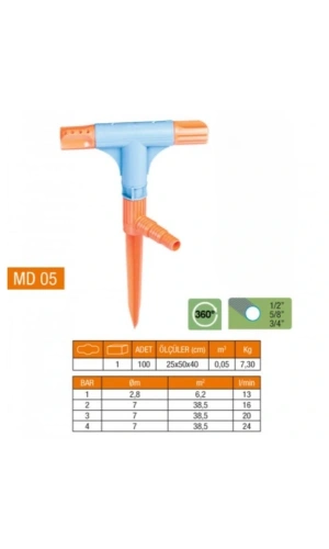 Bidebuvar 2 Yönlü & T Normal Sprink Fıskiye