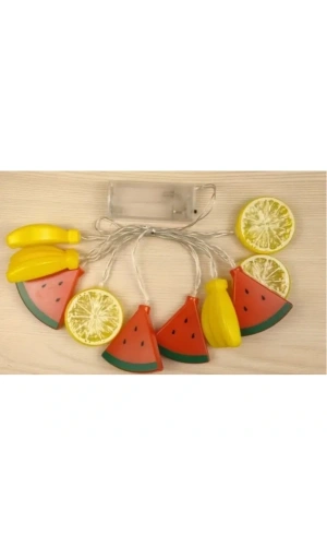 Bidebuvar 2m 10 Led Karışık Meyveler Şekilli Işık