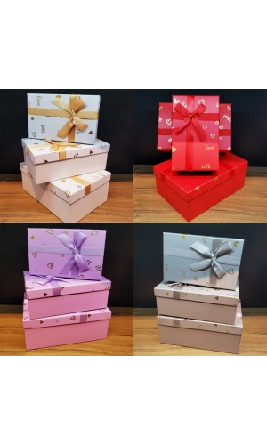 Bidebuvar 3lü Dikdörtgen Hediye Kutusu