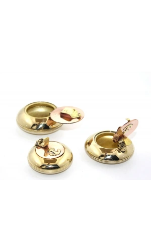 Bidebuvar 3lü Pirinç Küllük Seti