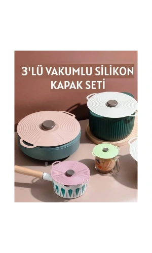 Bidebuvar 3lü Vakumlu Silikon Kapak Seti