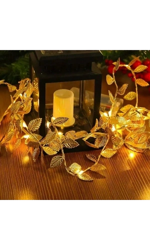 Bidebuvar 3 Metre Yaldızlı Gold LED Işık