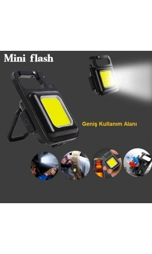 Bidebuvar 30 Ledli  Mıknatıslı Mini Anahtarlık Flash Kamp Lambası