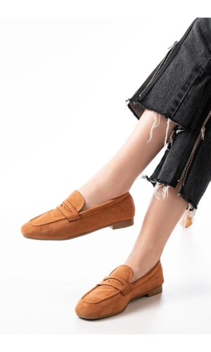 Bidebuvar 302 Taba Süet Günlük Kadın Babet