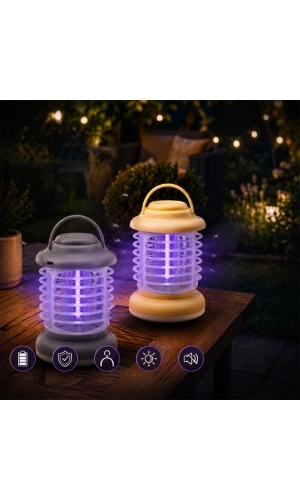 Bidebuvar 360° Korumalı UV Işıklı Sinek Kovucu - Kamp Tipi - Şarjlı Fener