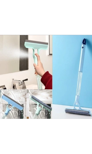 Bidebuvar 4 in 1 Spreyli Çek Çekli Camsil ve Fırça Aparatı