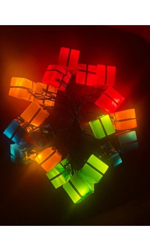 Bidebuvar 4 Metre 20 Led Pilli 2 Kademeli Hediye Kutusu Led Işık