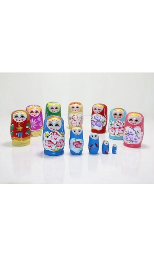Bidebuvar 5li Ahşap Matruşka