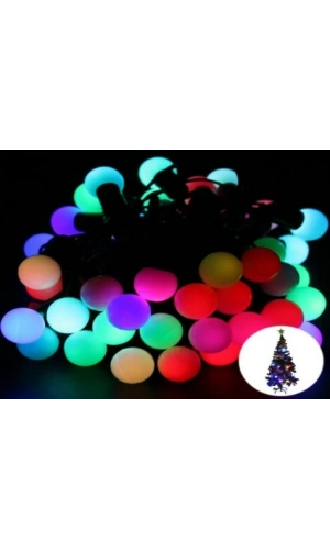 Bidebuvar 5 Metre 28 Mini Top RGB Led Siyah Kablo