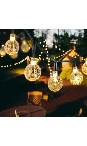 Bidebuvar 5 Metre Sarı Opak Solar Top LED Işık