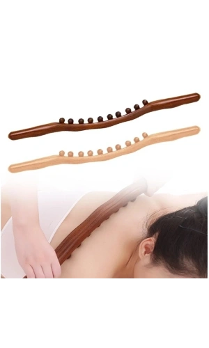 Bidebuvar 60 cm Doğal Ahşap Masaj Sopası