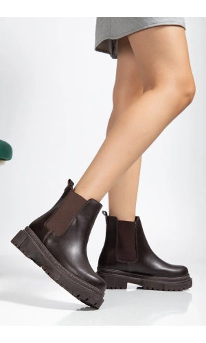 Bidebuvar 812-2137 Kahve Lastikli Günlük Kadın Bot