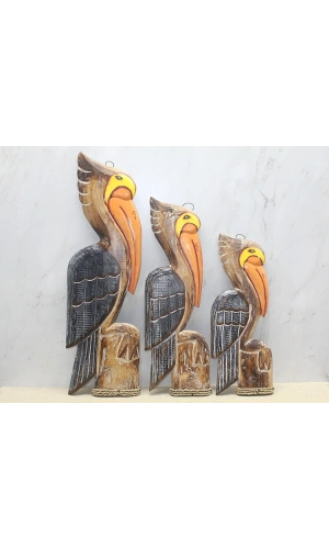 Bidebuvar Ahşap 3lü Pelikan Seti