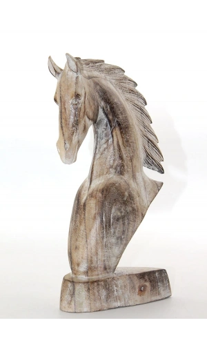 Bidebuvar Ahşap At Büstü 30 cm