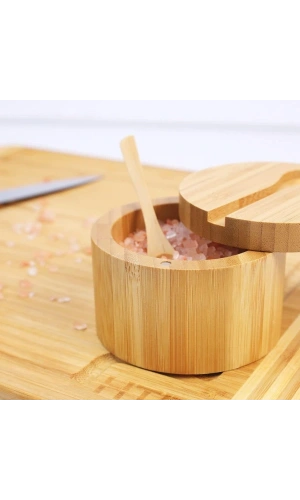 Bidebuvar Ahşap Kaşıklı Baharatlık