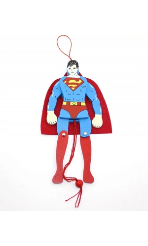 Bidebuvar Ahşap Sallanan Süperman Figürü