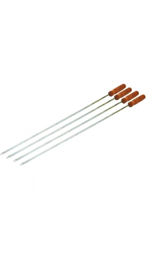 Bidebuvar Ahşap Saplı Kalın Kare Mangal Şişi - 50 cm - Güvenli Tutuş