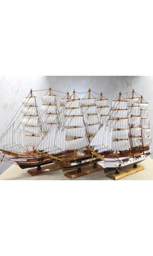 Bidebuvar Ahşap Yelken Gemi Model 3