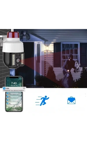 Bidebuvar Alarmlı Dış Mekan Güvenlik Kamerası