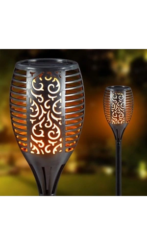 Bidebuvar Alev Efektli Solar Bahçe Lambası Small