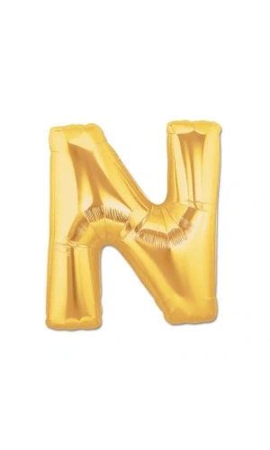 Bidebuvar Altın Sarısı Folyo Harf Balon 1 Metre