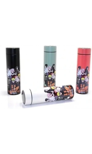 Bidebuvar Anime Baskılı Dijital Göstergeli Termos 500 ml Model 2