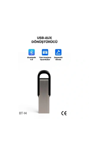 Bidebuvar Araç Teyp Bluetooth Çevirici USB Dönüştürücü