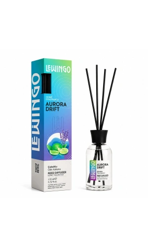 Bidebuvar Aurora Drift Bambu Çubuklu Oda Kokusu - 110 ml - Cam Şişe 