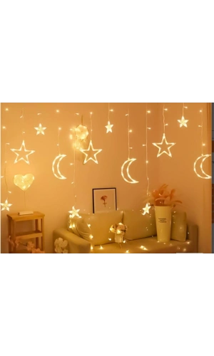 Bidebuvar Ay Yıldız Perde Led 3m