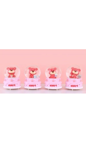 Bidebuvar Ayıcıklı Işıklı Kar Küresi 7 Cm