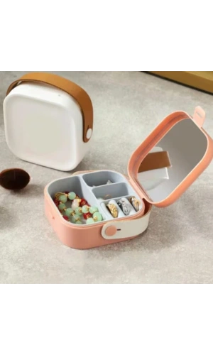 Bidebuvar Aynalı Makyaj Kutusu Çanta Boy