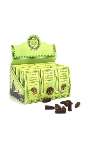 Bidebuvar Ayurvedic Konik (Geri Akış) Tütsü Nag Champa Aromalı