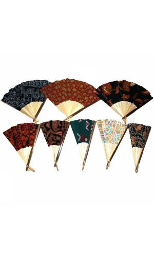 Bidebuvar Bambu Bez Yelpaze Küçük