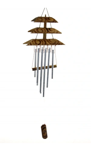 Bidebuvar Bambu Metal Çanlı Rüzgar Çanı