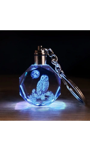 Bidebuvar Baykuş Tasarımlı Işıklı Anahtarlık