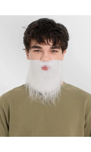 Bidebuvar Beyaz Kırçıllı Takma Sakal Çocuk Yetişkin